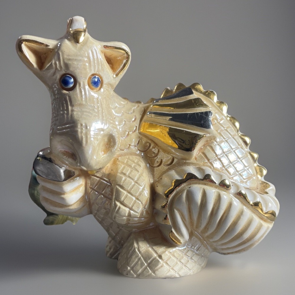 VTG De Rosa Rinconada White Rincababy Dragon Glass (No Tongue) Figurine #992/100
